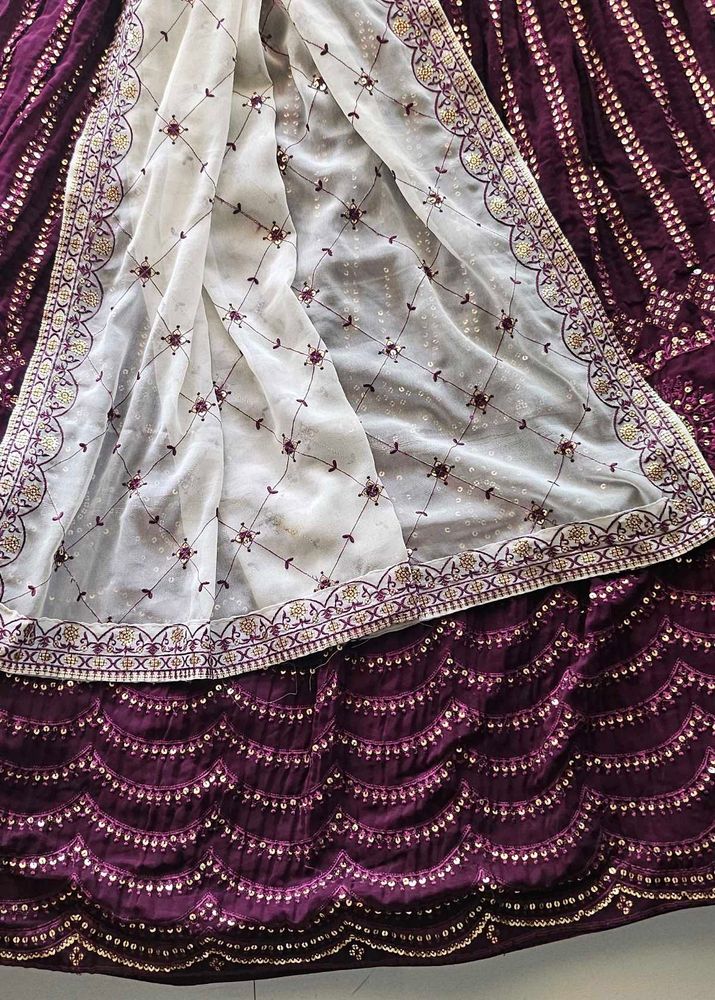 Elegant wine lehenga Choli