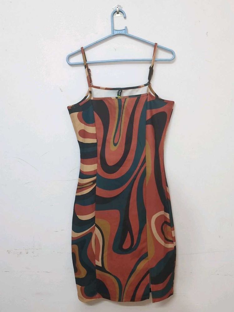 Swirl Print Mini Dress