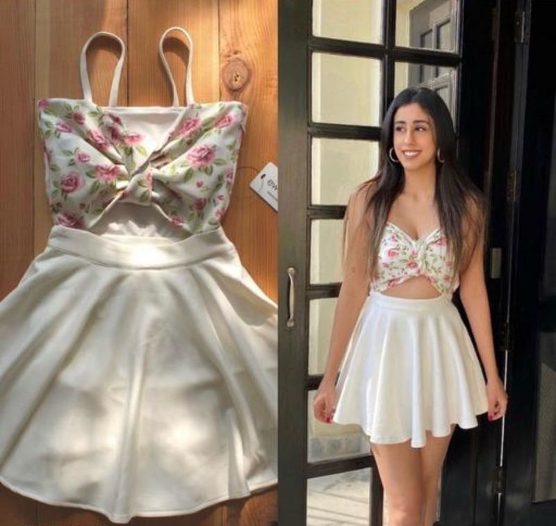 White Knee Length Dress
