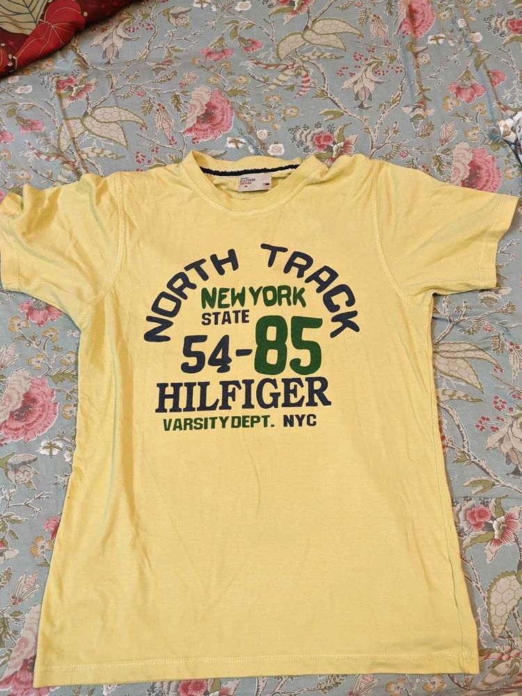 Tommy Hilfiger Yellow Half Sleeve Tshirt