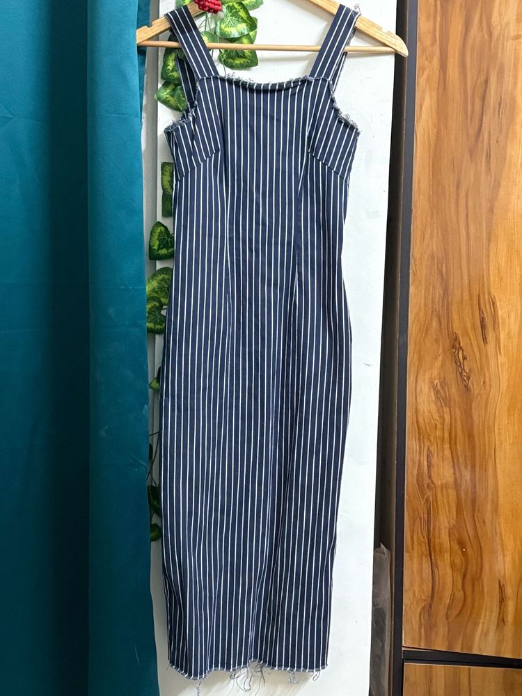Striped Bodycon Midi Dress