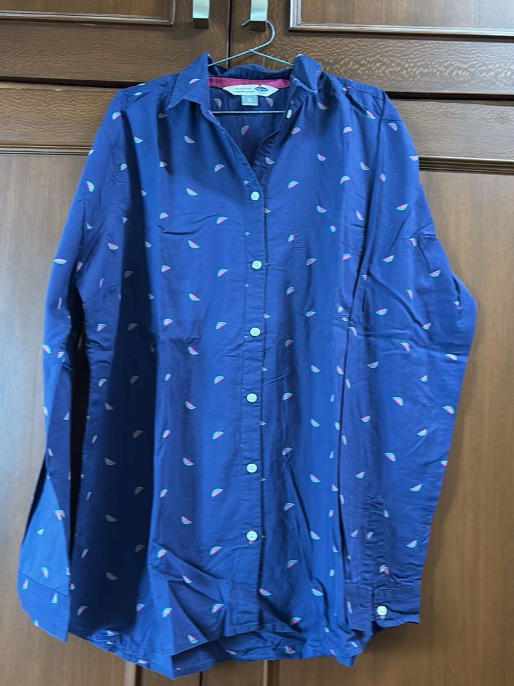 Old Navy Blue Print Shirt