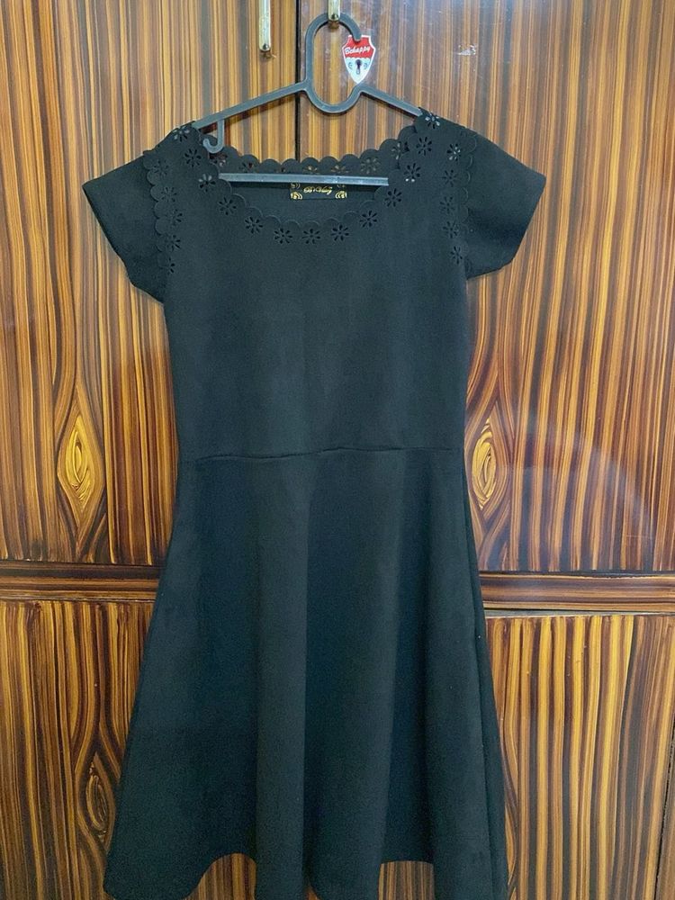 Chic Black Skater Dress