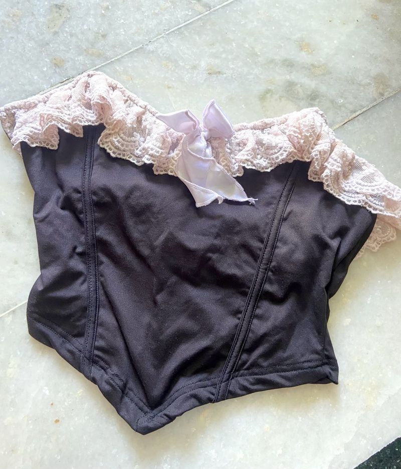 BLACK CORSET TOP
