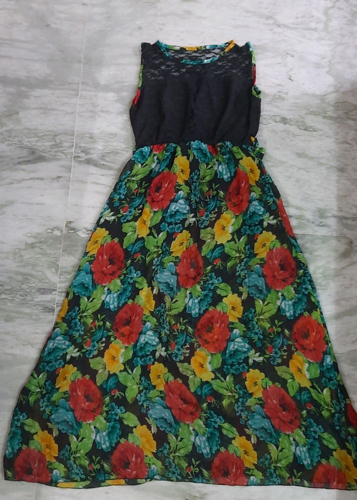 Floral Kurta Cum Frock