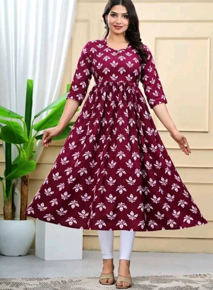 Anarkali Kurti For Women Printed