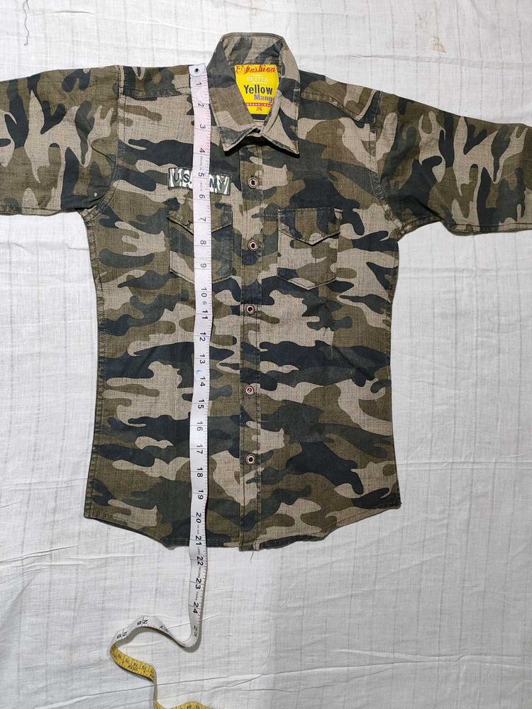 Camo Button-Down Shirt