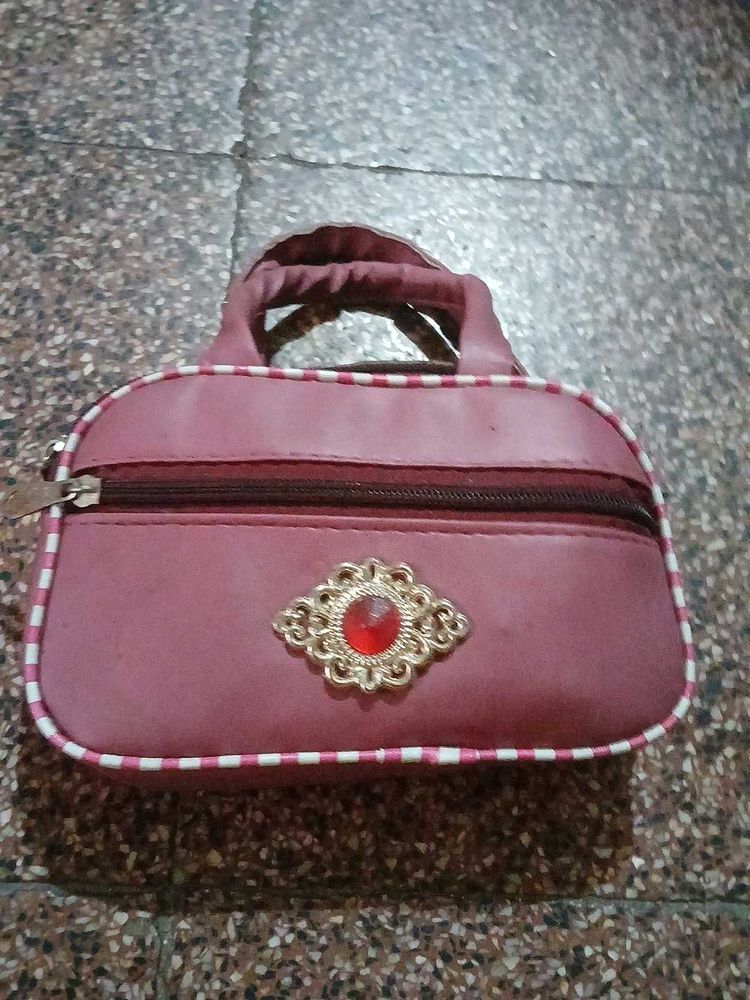 Cute Pink Embellished Handbag