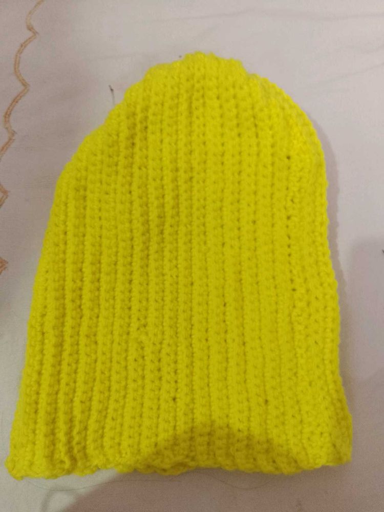 Yellow Knit Beanie