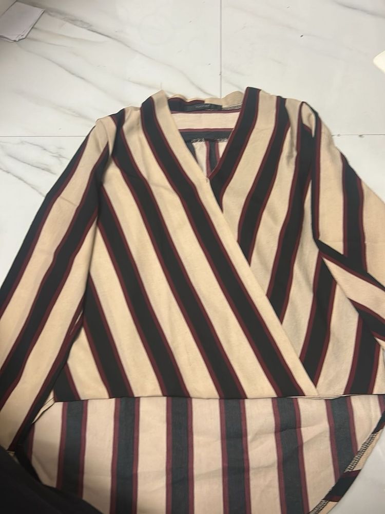 Striped formal top