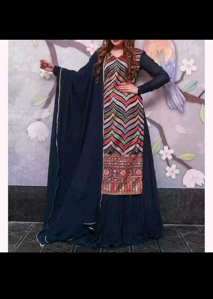 Heavy Work Kurta Set 💙