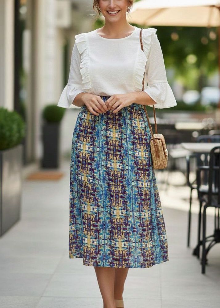 Boho Chic Midi Skirt
