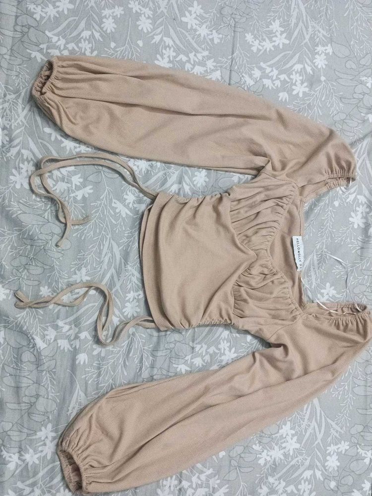 Hello Molly Beige Top
