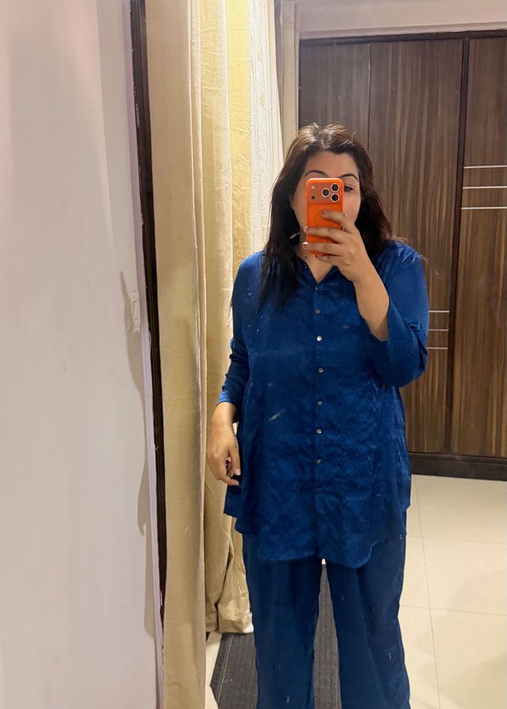 Blue Co-ord Set busy 46