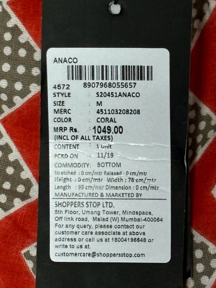 Shoppers Stop Plazo Pant