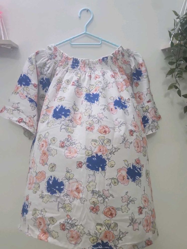 Floral Smocked Top