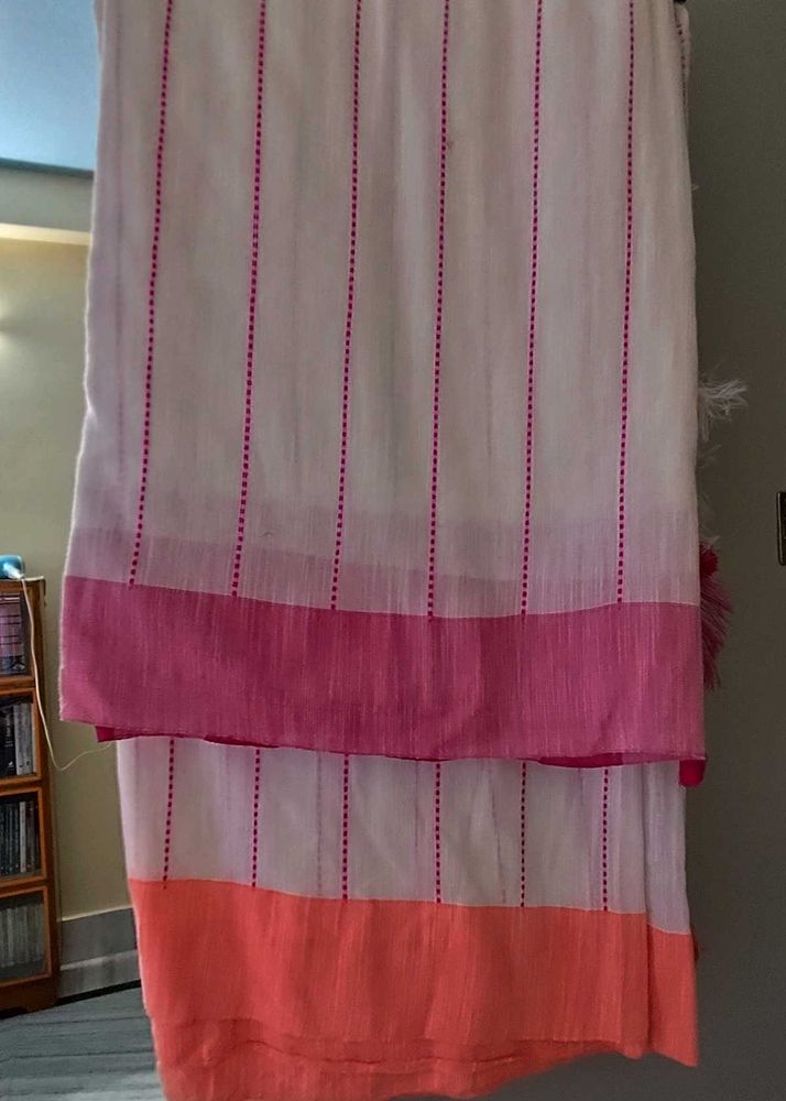 White Cotton Saree