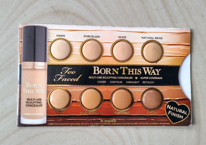 Too Faced Multi Use Sculpting Concealer Shade Card