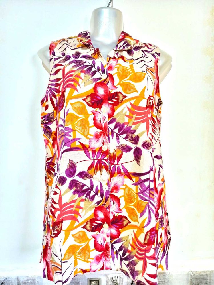 🎊Buy 1, Get 1 Free🎁34"-36" Floral Sleeveless Top