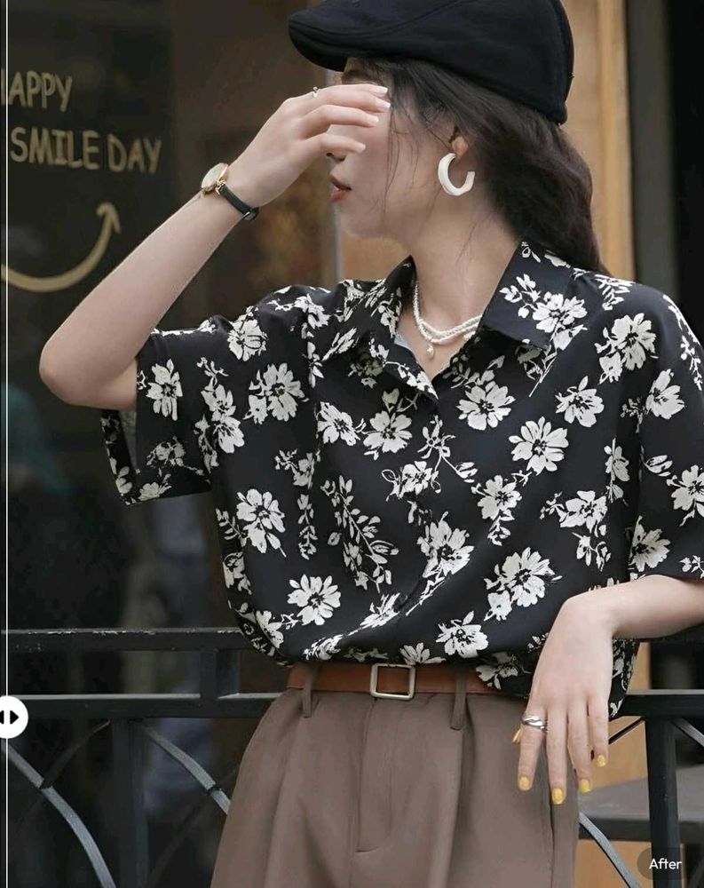 New with tag Pinterest Floral Print Button-Down Sh