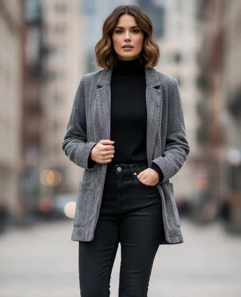 H&amp;M Herringbone Blazer
