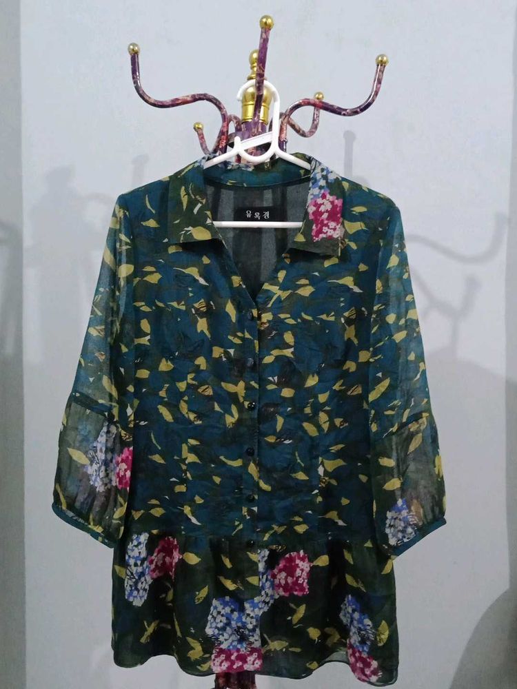 Korean Floral Top
