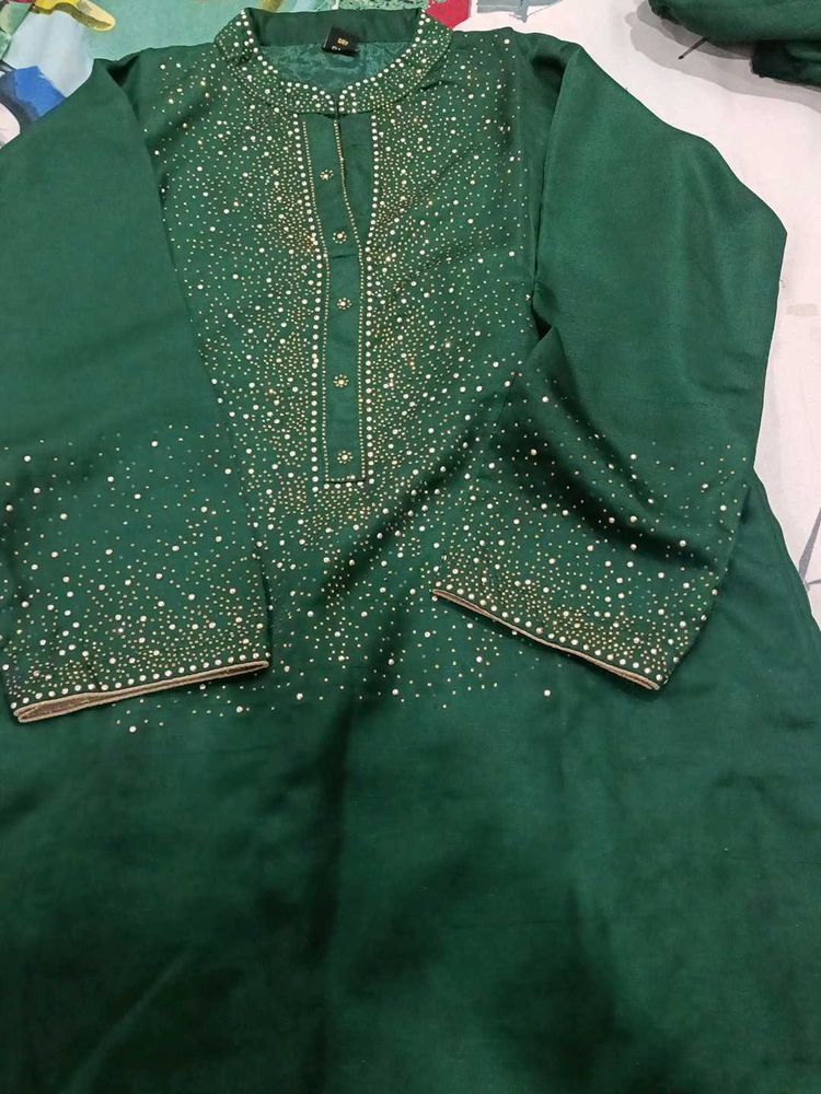Elegant Green plazo suit