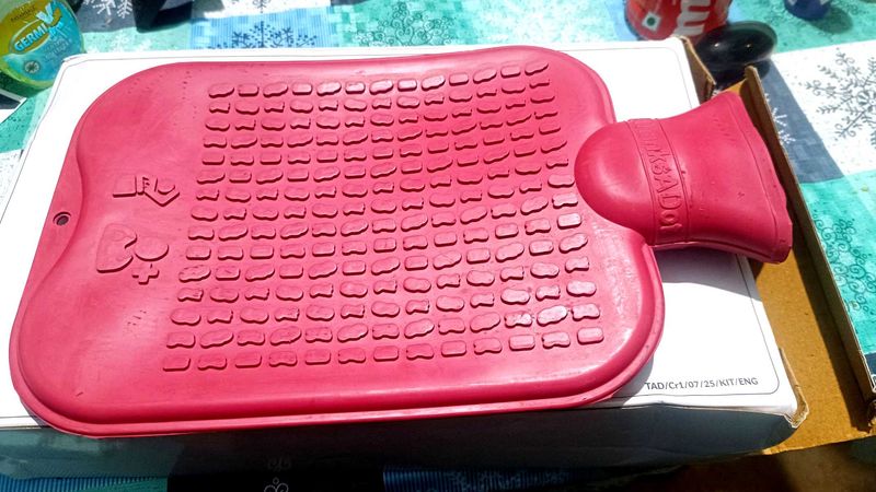 Red Rubber Hot Water Bottle
