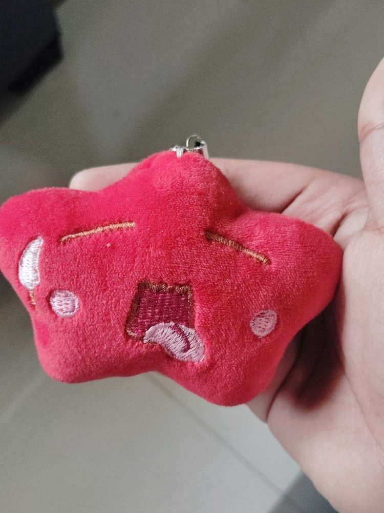 Sad Star Plush Keychain
