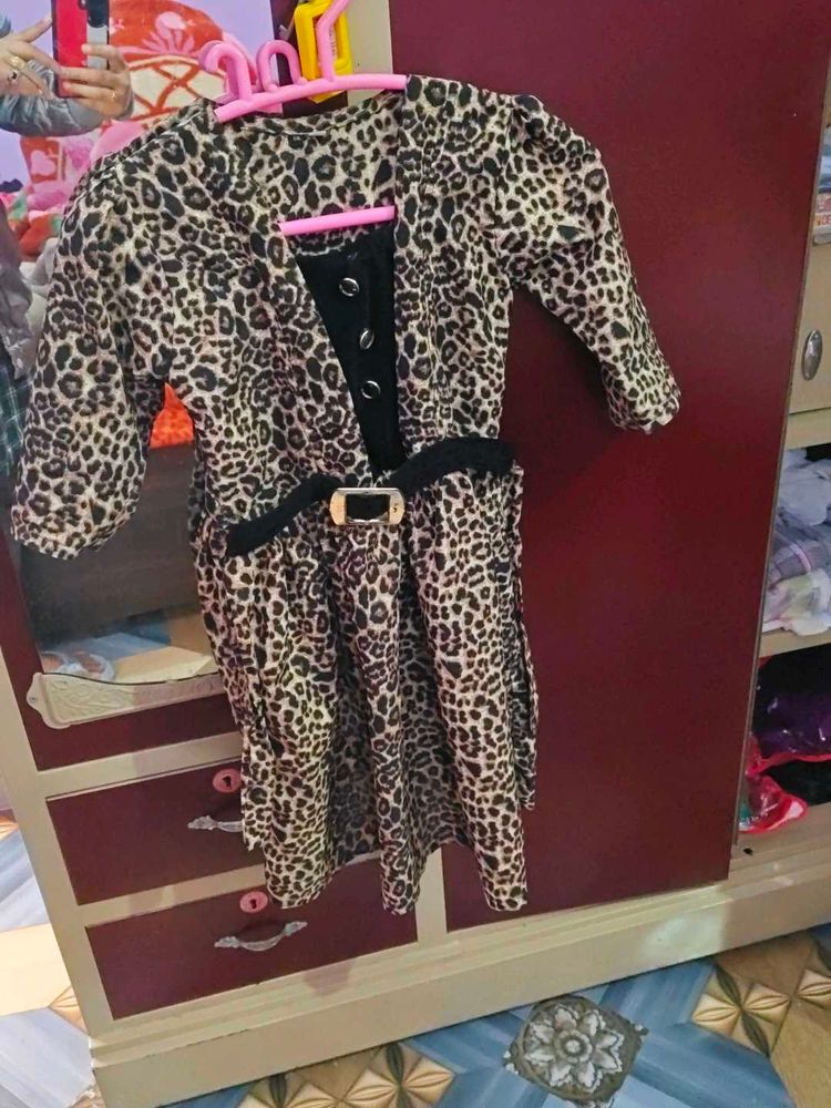 Animal Print Girls Dress
