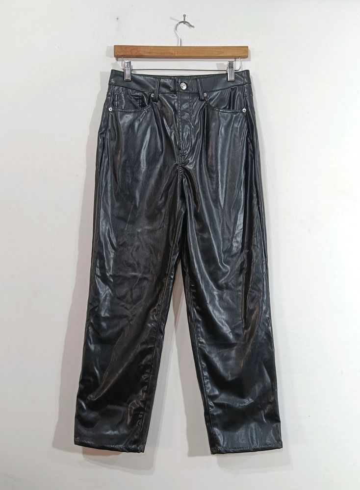 Divided by H&amp;M Black Leather Pant (Women)