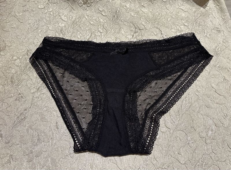 Black Lace Trim Panties