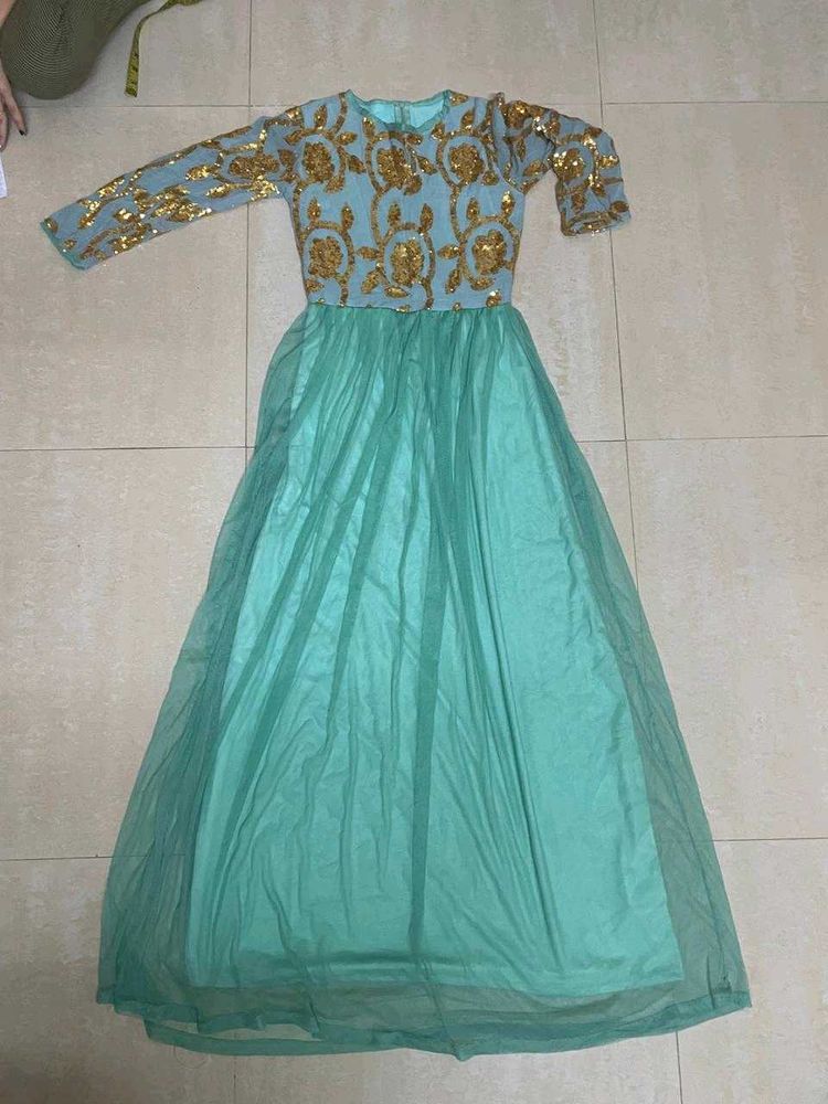 Sea Green Embellished Gown