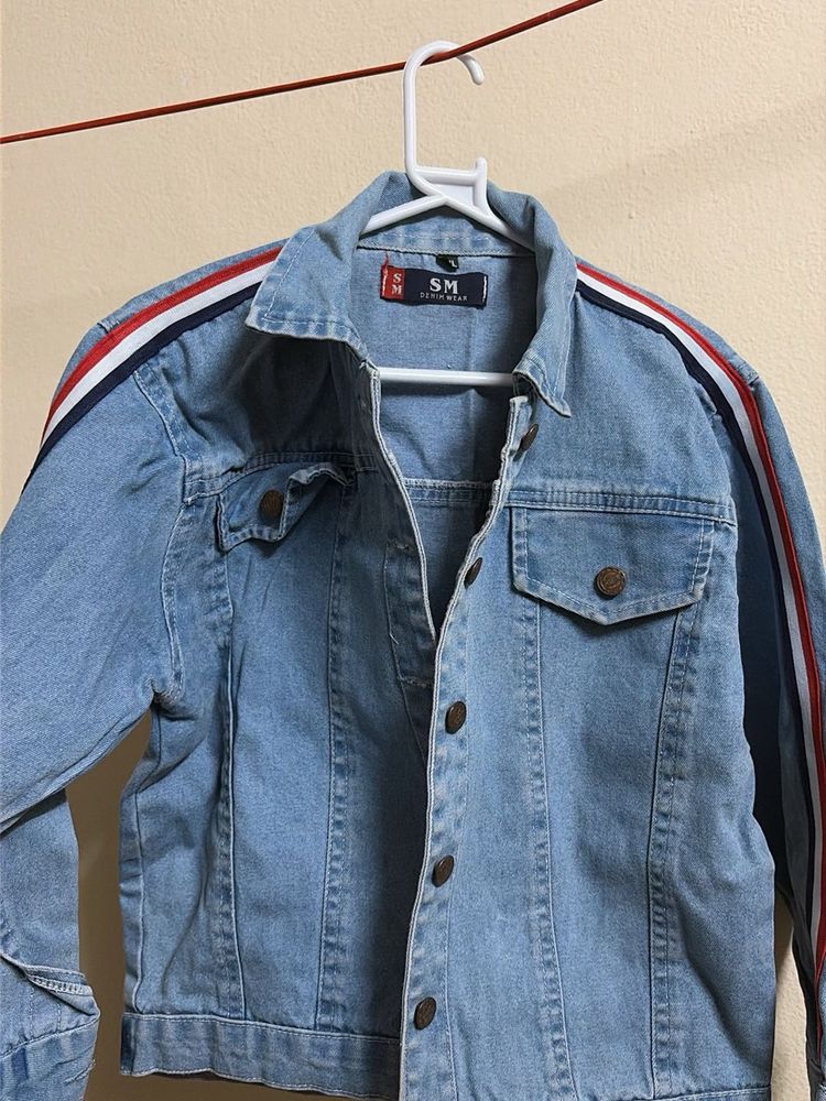 Striped Denim Jacket