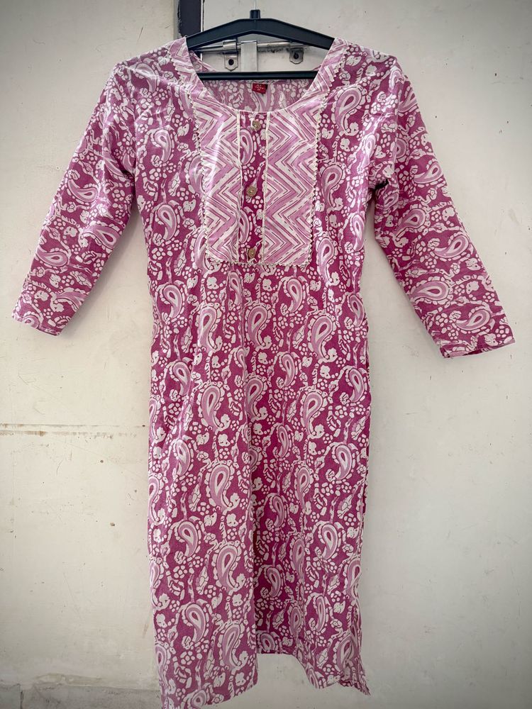 Pink Paisley Print Dress