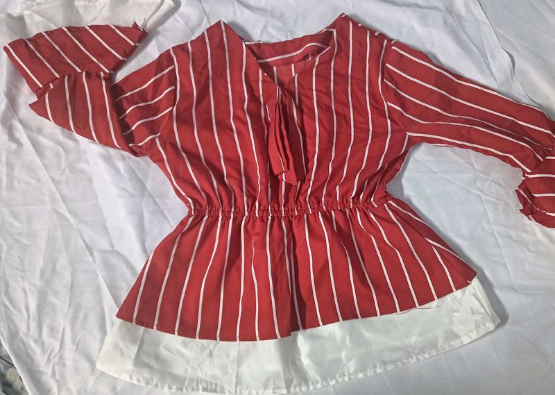 Striped Red Top
