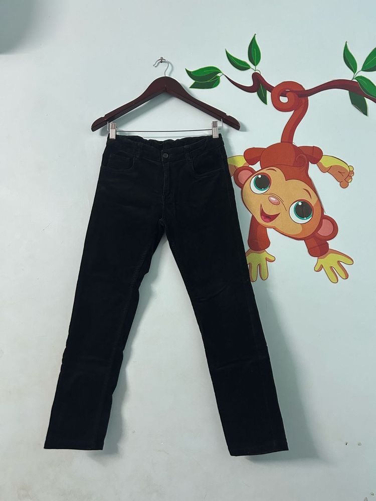 Pantaloons Juniors Corduroy Black Trousers