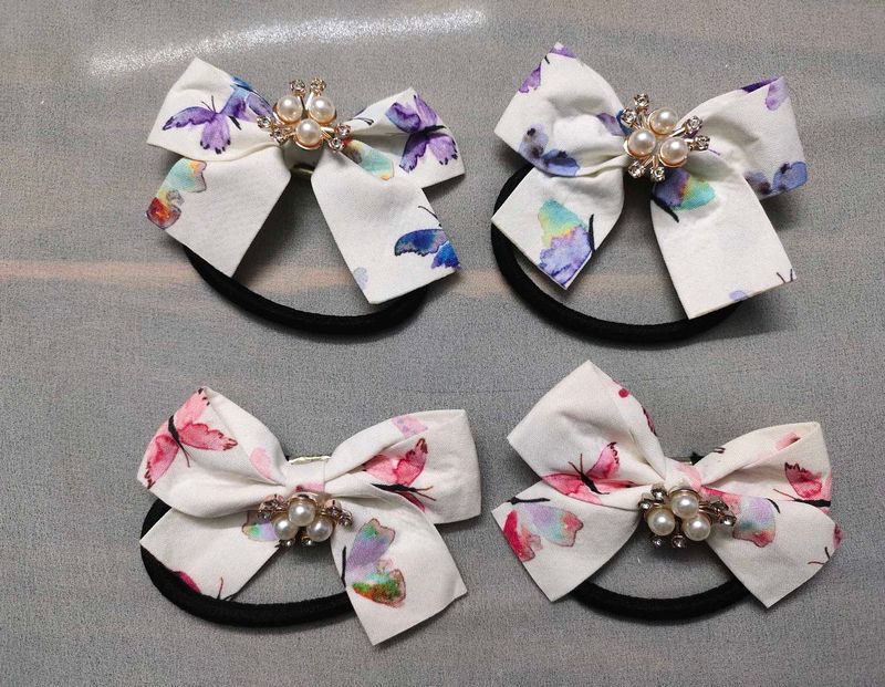 Butterfly Hair Bows (Set of 4)