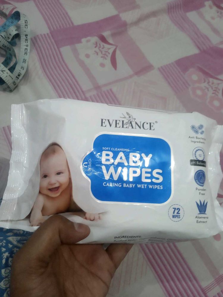 New Unused Baby Wipes 72 Pieces
