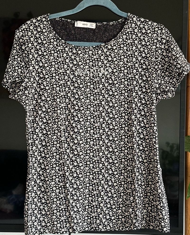Mango Floral Print Tee