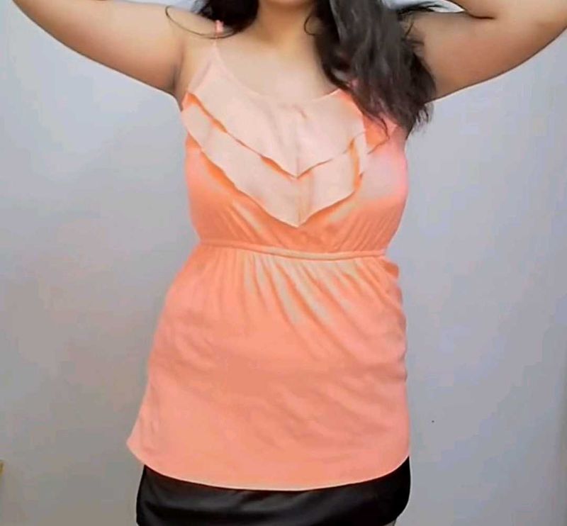 Summers Top (Coral Ruffle)