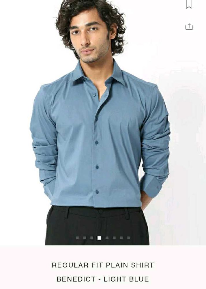 NEW RARE RABBIT Blue colour cotton shirt