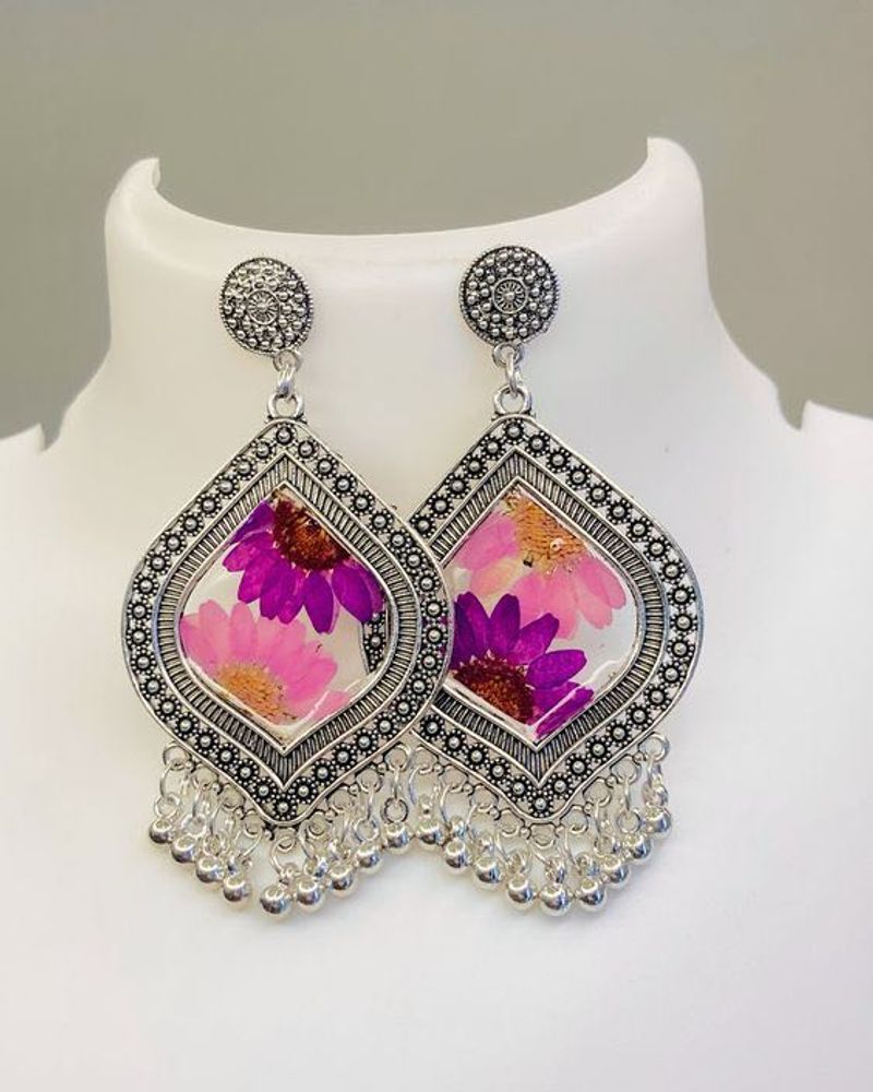 Floral Resin Earrings