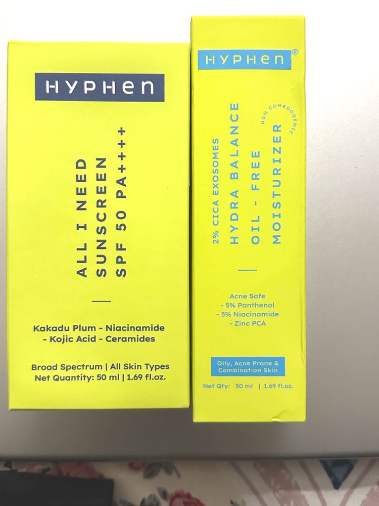 HYPHEN ALL I NEED SUNSCREEN &amp; 2% HYDRA BALANCE OIL