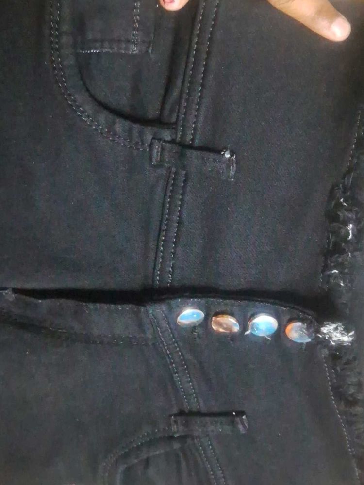 Distressed Black Jeans