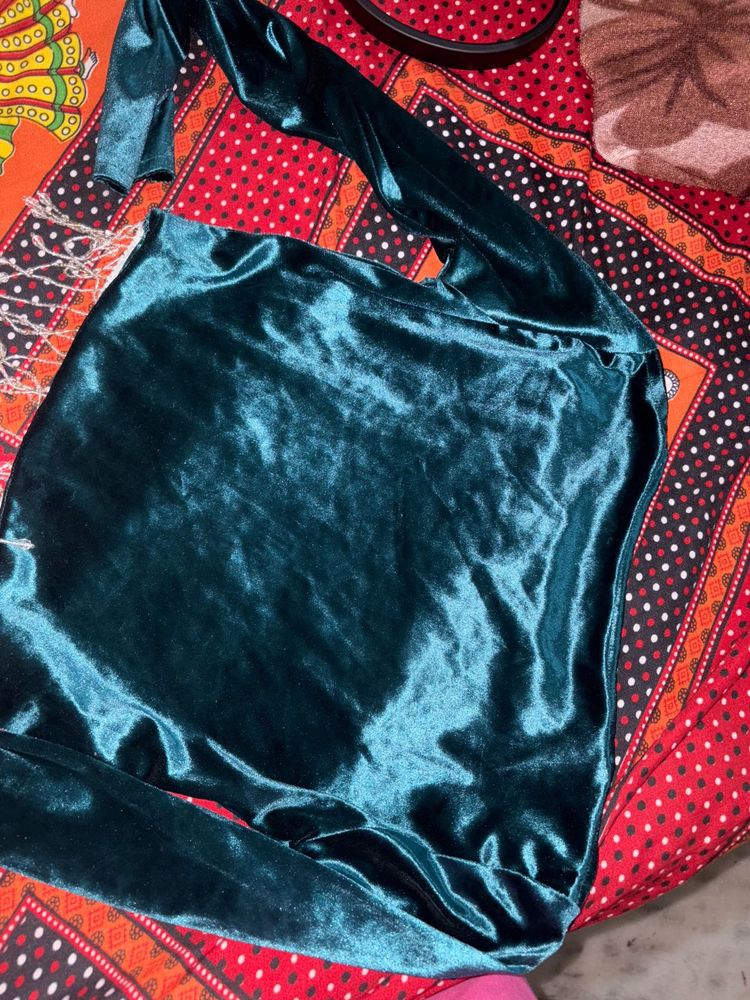 Emerald Velvet Dress