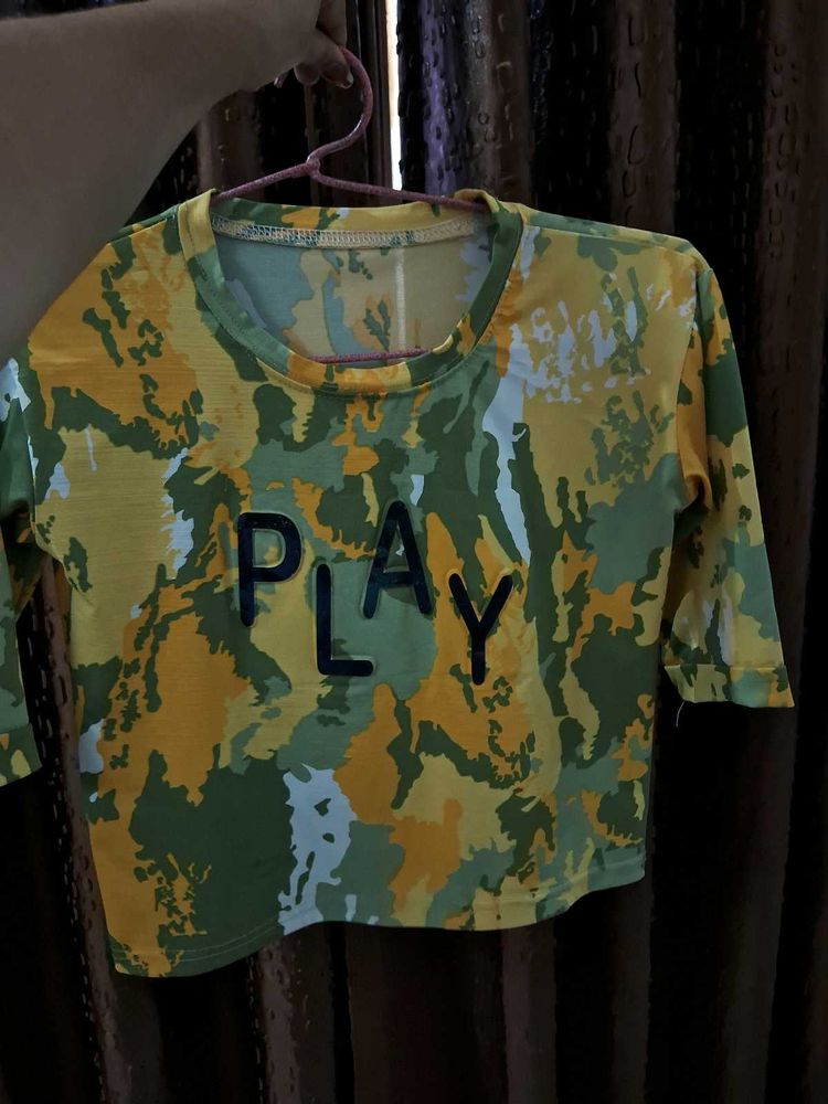 Cute Camo &#39;Play&#39; Tee