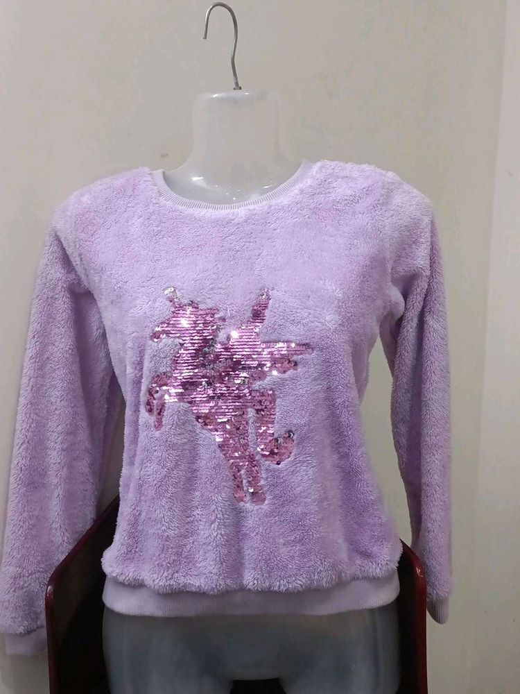 PREMIUM 💖💝Cute Plush Unicorn Sequin Top