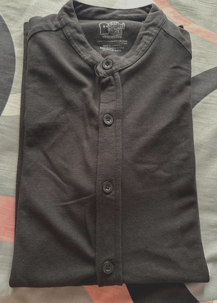 Black Button-Down Shirt