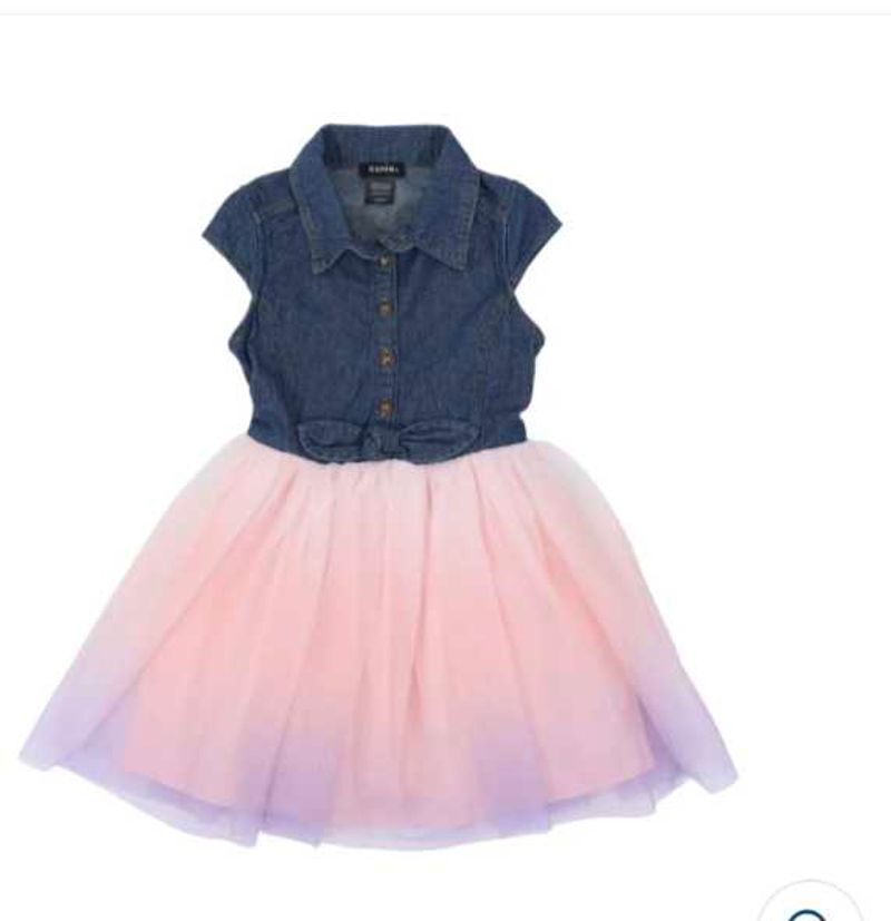 Denim And Net Dress